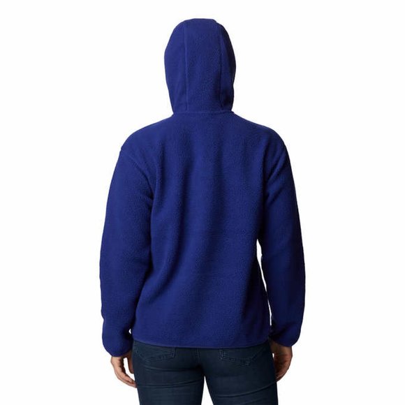 Columbia Ladies' Snap Fleece Hoodie, L: Blue (Dark Sapphire), FREE SHIPPING - Picture 6 of 8